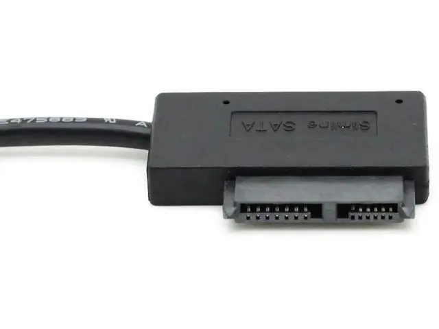 Alt view image 2 of 5 - USB 2.0 to 7+6P 13Pin Slimline SATA Cable, External Power & Data Converter for Laptop ODD CD/DVD-ROM Hard Drive Caddy