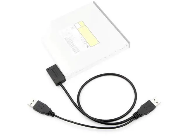 Alt view image 4 of 5 - USB 2.0 to 7+6P 13Pin Slimline SATA Cable, External Power & Data Converter for Laptop ODD CD/DVD-ROM Hard Drive Caddy