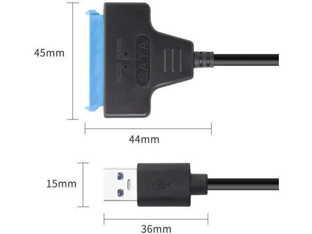 Alt view image 5 of 7 - USB 3.0 to SATA III Hard Drive Adapter Cable, UASP Supported for 2.5" SSD & HDD