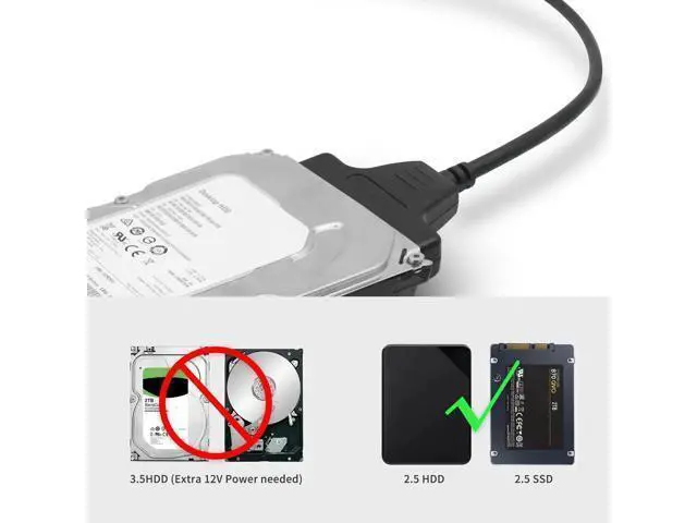 Alt view image 6 of 7 - USB 3.0 to SATA III Hard Drive Adapter Cable, UASP Supported for 2.5" SSD & HDD