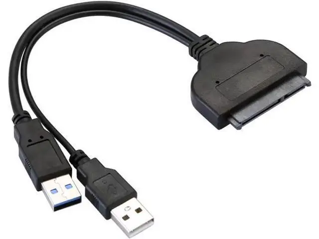 Alt view image 3 of 5 - 6 Inches USB 3.0 to SATA III 22Pin Adapter Cable, 6Gbps UASP Supported for 2.5" SSD HDD with Extra USB Power Cord