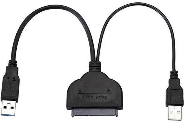 Main image of 6 Inches USB 3.0 to SATA III 22Pin Adapter Cable, 6Gbps UASP Supported for 2.5" SSD HDD with Extra USB Power Cord