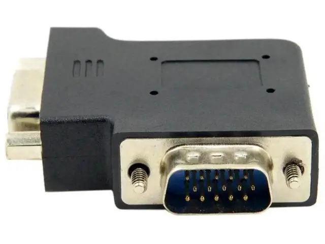 Alt view image 2 of 6 - 90 Degree Left Angled HDB15Pin VGA Male to Female Gender Changer Adapter, D-Sub SVGA Video Connector for Graphics Card, Monitor, Projector