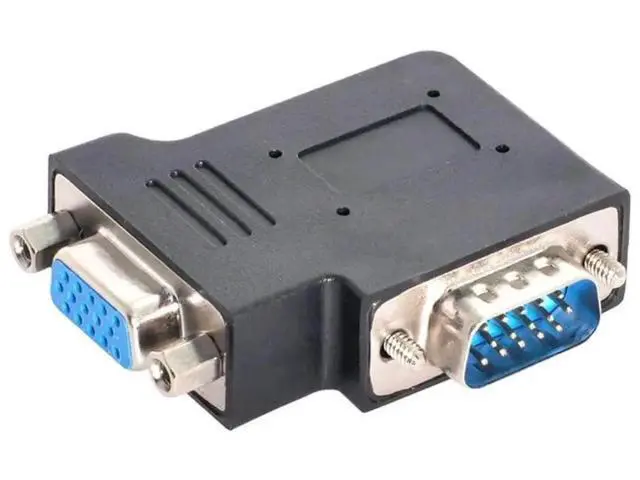 Alt view image 3 of 6 - 90 Degree Left Angled HDB15Pin VGA Male to Female Gender Changer Adapter, D-Sub SVGA Video Connector for Graphics Card, Monitor, Projector