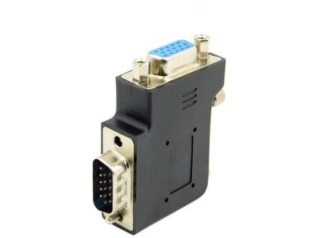 Alt view image 4 of 6 - 90 Degree Left Angled HDB15Pin VGA Male to Female Gender Changer Adapter, D-Sub SVGA Video Connector for Graphics Card, Monitor, Projector