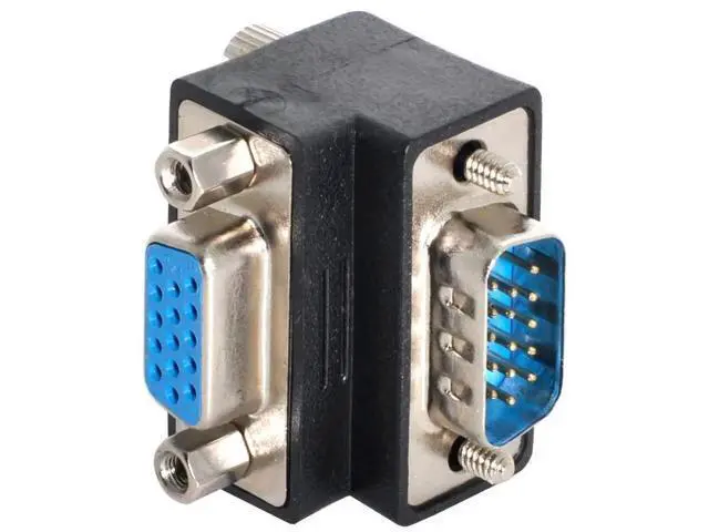 Alt view image 5 of 6 - 2 Pack 90 Degree Angled VGA Gender Changer, HDB15Pin SVGA Male to Female Right Angle Adapter for Monitor Projector Graphics Card