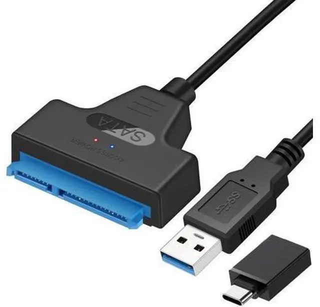 Main image of Black USB 3.0 to 22Pin SATA Adapter Cable for 2.5 Inch HDD & SSD, UASP Supported Portable Hard Drive Converter