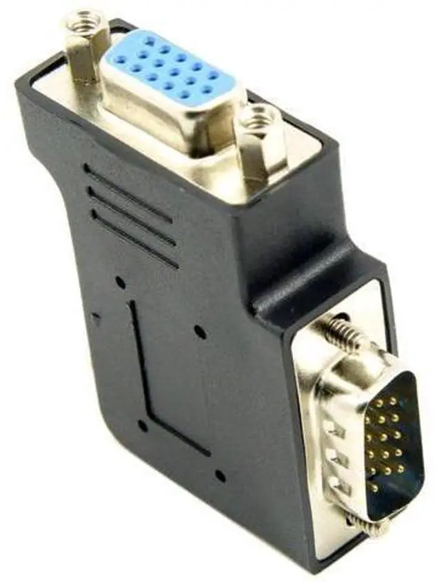 Alt view image 5 of 6 - 90 Degree VGA Male to Female Adapter, HDB15Pin Right Angle SVGA D-Sub Gender Changer for Monitor, Projector, Graphics Card