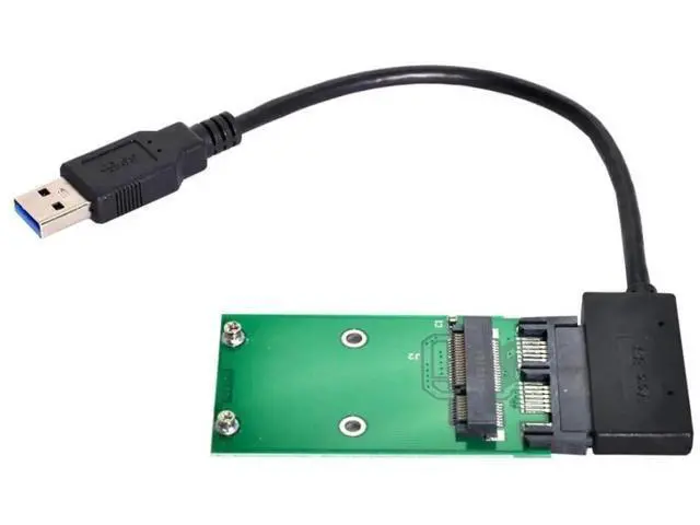 Alt view image 4 of 7 - Micro SATA 16 Pin to mSATA PCB Converter Adapter Board for 50mm mSATA SSD, Micro SATA to USB 3.0 Data Cable Included