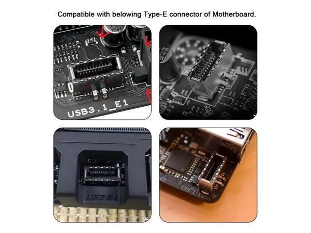 Alt view image 7 of 7 - TypeE to Dual USBA + 9Pin USB2.0 Header Multi-Port Hub Adapter Cable | USB3.1 Gen2 Front Panel Header Splitter for Motherboard Port Expansion