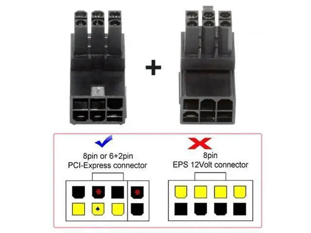Alt view image 6 of 7 - 2 Pack 90° Up/Down Angled ATX 6Pin Male to Female GPU Power Adapter Connector