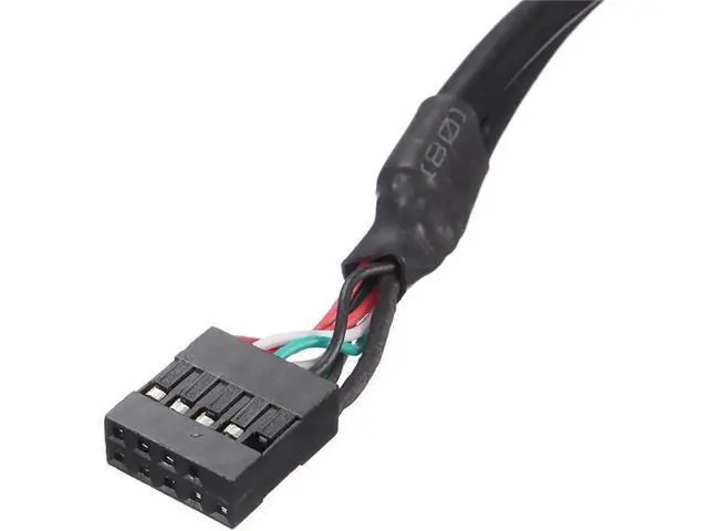 Alt view image 2 of 6 - 11.81 Inch Motherboard 9Pin USB2.0 Splitter Cable, Single 9Pin Header to Dual USB 2.0 Female Internal Extension Adapter Wire