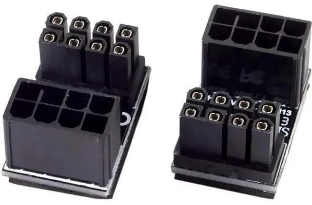 Main image of 180 Degree U-Shaped ATX 8Pin Female to Male Angled Power Adapter for Desktop Graphics Cards
