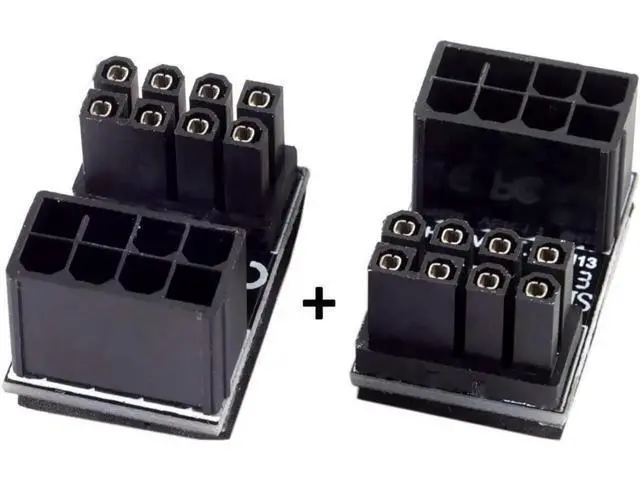 Alt view image 3 of 7 - 180 Degree U-Shaped ATX 8Pin Female to Male Angled Power Adapter for Desktop Graphics Cards