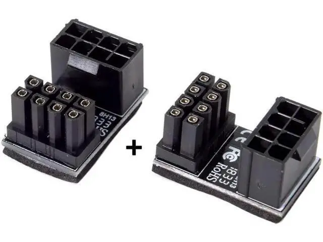 Alt view image 4 of 7 - 180 Degree U-Shaped ATX 8Pin Female to Male Angled Power Adapter for Desktop Graphics Cards