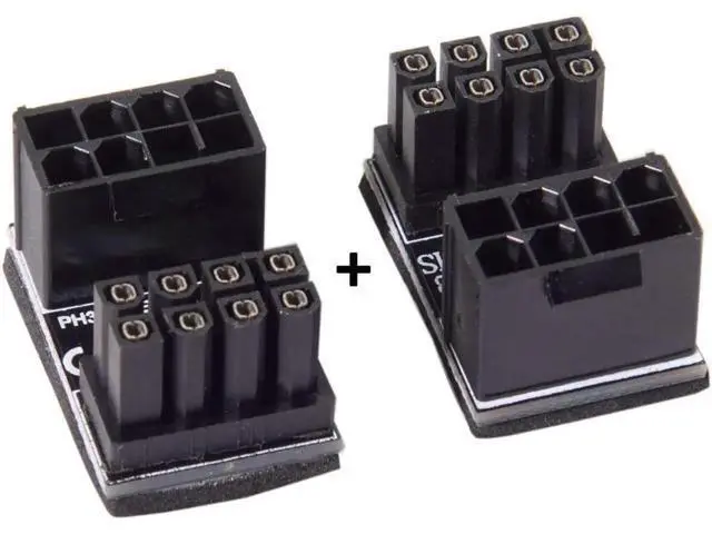 Alt view image 5 of 7 - 180 Degree U-Shaped ATX 8Pin Female to Male Angled Power Adapter for Desktop Graphics Cards