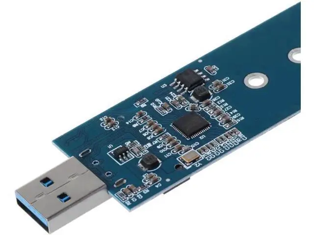Alt view image 3 of 5 - USB 3.0 to M.2 NGFF B Key SSD Adapter, Portable 2280 M2 SSD Reader Converter for External Storage, Support B Key SATA M.2 Solid State Drives