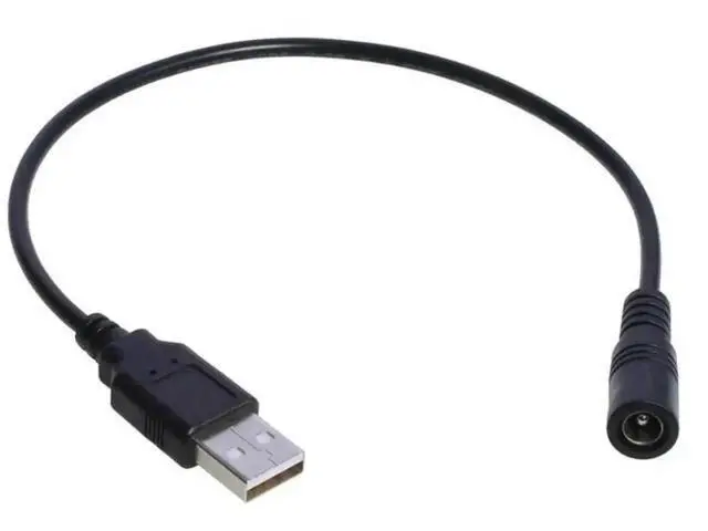 Alt view image 3 of 3 - USB 2.0 Type A Male to DC 5.5mm×2.1mm Female Jack Power Cable, 5V USB to DC Barrel Socket Adapter Cord for USB Fans & Mini Speakers