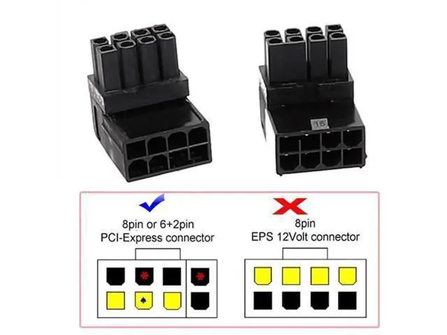 Alt view image 2 of 7 - 2 Pack 90° Up & Down Angled ATX 8Pin Male to Female GPU Power Port Adapter