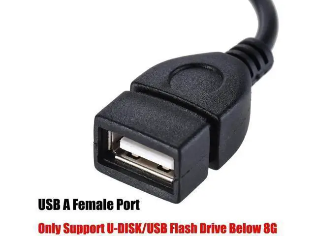 Alt view image 4 of 6 - USB 2.0 Female to 3.5mm Male AUX OTG Adapter Cable, 1/8 Inch Audio Jack Converter for Car Stereo to Play Music from USB Flash Drives
