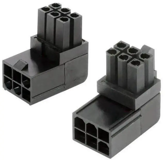 Main image of 2 Pack 90 Degree Up/Down ATX 6Pin Male to Female GPU Power Angle Adapter Connector