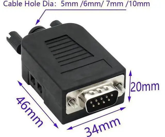 Alt view image 4 of 6 - DB9 RS232 Breakout Terminal Block Module with Housing, Solder-Free D-SUB Female Serial Port to Wiring Terminal Breakout Board Adapter