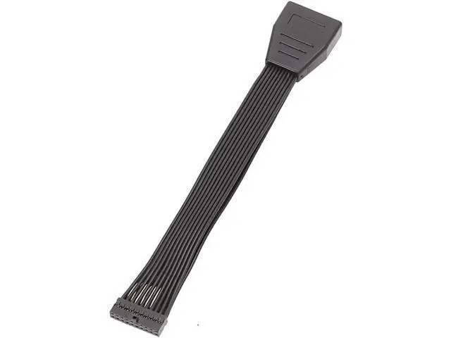 Alt view image 3 of 3 - 6 Inches Low Profile USB 3.0 19/20 Pin Header Extension Cable, Flat Male to Female Internal Adapter for Motherboard