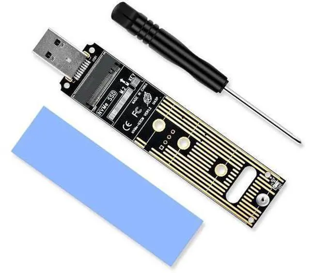 Main image of USB 3.1 Gen 2 M.2 NVMe SSD Adapter, 10Gbps M-Key External SSD Reader with UASP, Supports Up to 4TB, Fits 2230/2242/2260/2280 NVMe Drives Only