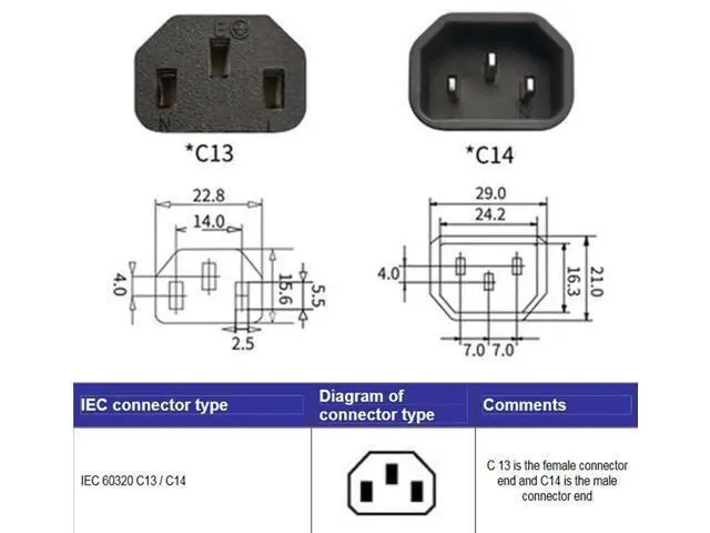 Alt view image 6 of 7 - 90 Degree Down Angled IEC C14 Male to C13 Female Power Extension Adapter 10A 250V for PC Monitor PDU Server Chassis Printer