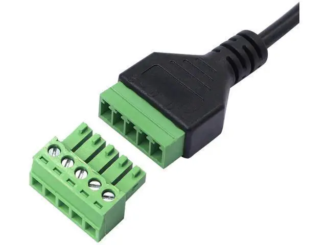 Alt view image 7 of 7 - 1ft USB 2.0 Type A Male to 5-Pin Screw Terminal Female Cable, Solderless Adapter for Charging & Data Transfer