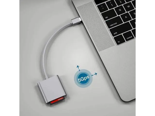 Alt view image 4 of 7 - Aluminum USB 3.0 Multi Card Reader, 3 Ports Memory Card Reader Writer Adapter, Supports CF SD TF Micro SD SDHC SDXC UHS-I MMC MD Cards, Plug and Play for Windows Mac Laptop Desktop