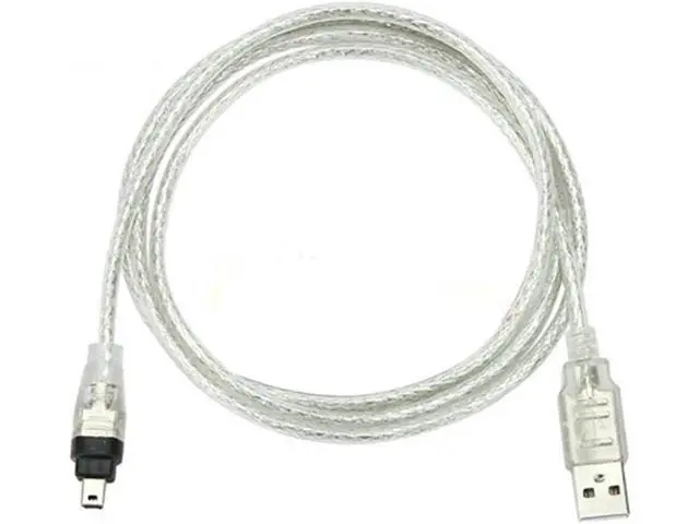 Alt view image 2 of 3 - USB 2.0 A Male to IEEE1394 4Pin Male iLink Firewire Adapter Cable, Mini DV Cord for SONY DCR-TRV75E & Legacy Camcorder Video Capture