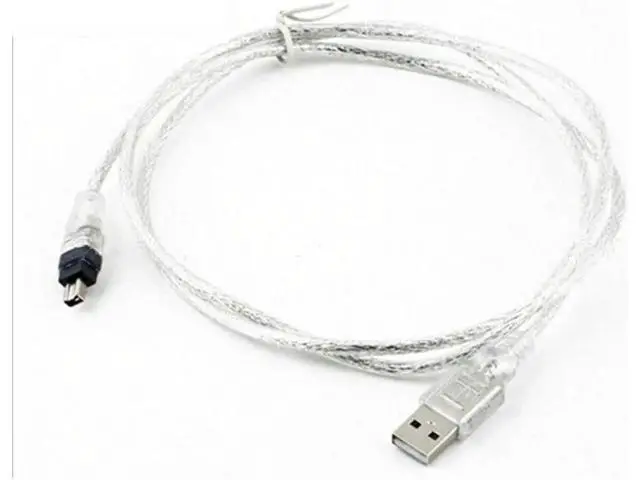 Alt view image 3 of 3 - USB 2.0 A Male to IEEE1394 4Pin Male iLink Firewire Adapter Cable, Mini DV Cord for SONY DCR-TRV75E & Legacy Camcorder Video Capture