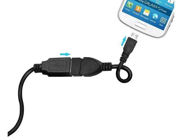 Alt view image 2 of 4 - 2 Pack Black USB 2.0 Micro USB OTG Adapter, Micro Male to USB Female OTG Cable for Samsung, LG and Android Phones