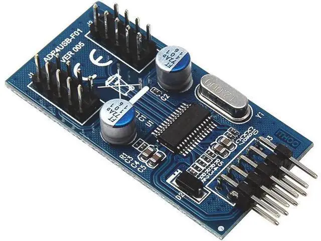 Alt view image 5 of 5 - 30CM Motherboard USB2.0 9Pin 1-to-2 Splitter Cable, Single 9Pin Male to Dual 9Pin Male Internal Header Extension Adapter