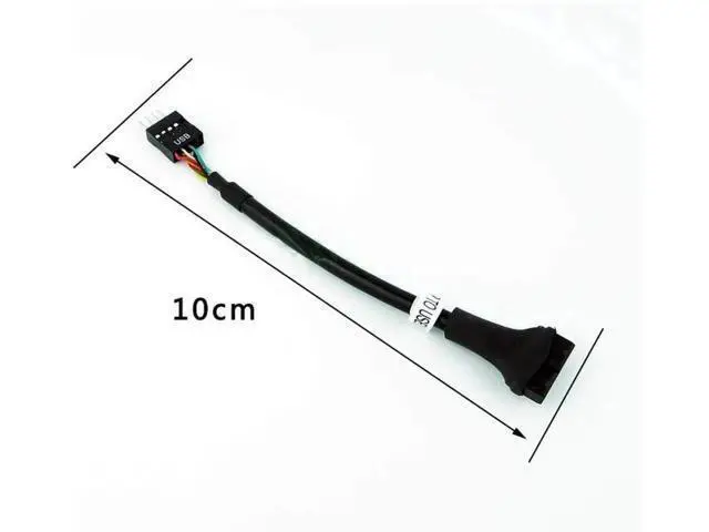 Alt view image 3 of 4 - 20 Pin USB 3.0 Header to 9 Pin USB 2.0 Adapter Cable, Female to Female Converter Wire for Desktop Motherboard