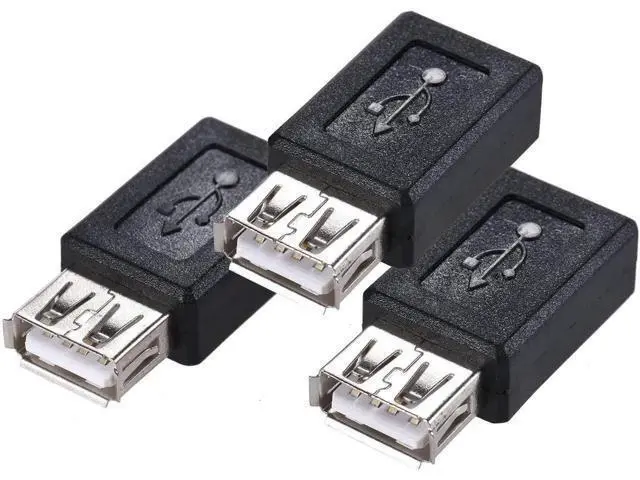 Alt view image 5 of 7 - 3 Pack USB 2.0 A Female to Micro USB Female Adapter Converter, Bidirectional Connector for Charging & Data Sync