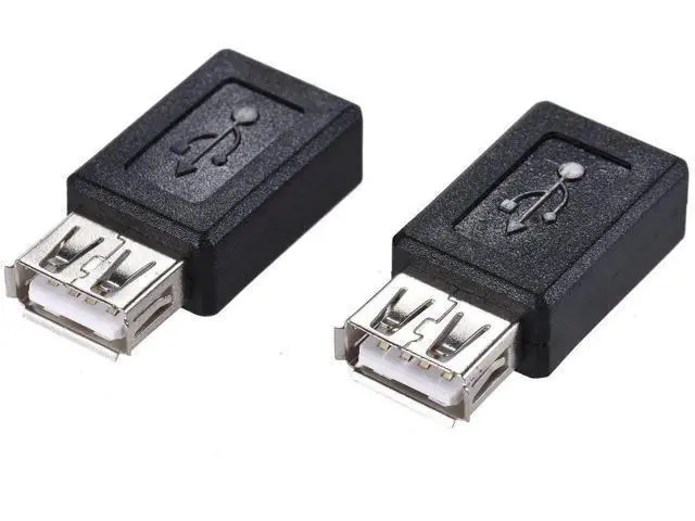 Alt view image 7 of 7 - 3 Pack USB 2.0 A Female to Micro USB Female Adapter Converter, Bidirectional Connector for Charging & Data Sync
