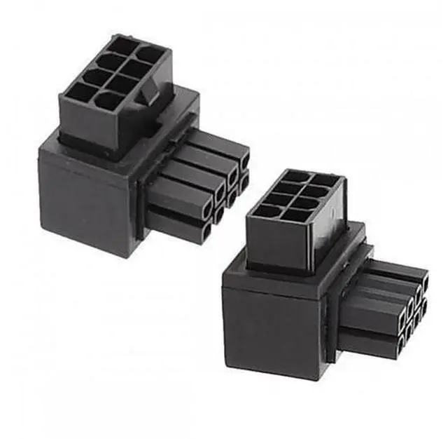 Main image of 2 Pack 90 Degree Up & Down Angled ATX 8Pin EPS CPU Power Adapter, 12V EPS 8P Male to Female Elbow Power Header Converter for PC Motherboard CPU Power Supply
