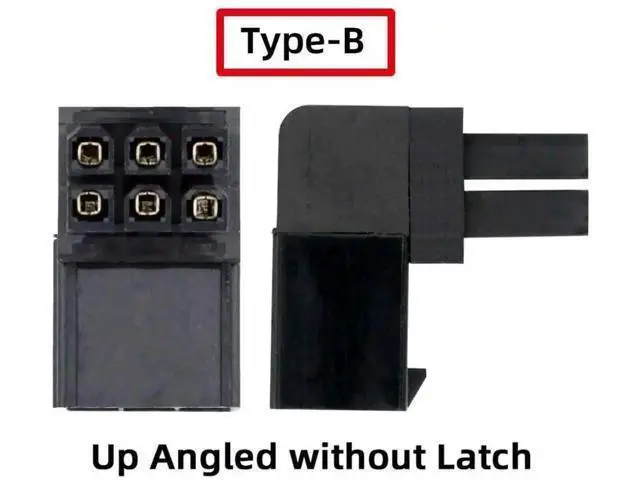 Alt view image 3 of 7 - 2 Pack 90 Degree ATX 6Pin GPU Power Adapter, Angled Graphics Card Power Connector