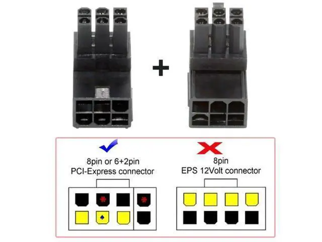 Alt view image 5 of 7 - 2 Pack 90 Degree ATX 6Pin GPU Power Adapter, Angled Graphics Card Power Connector