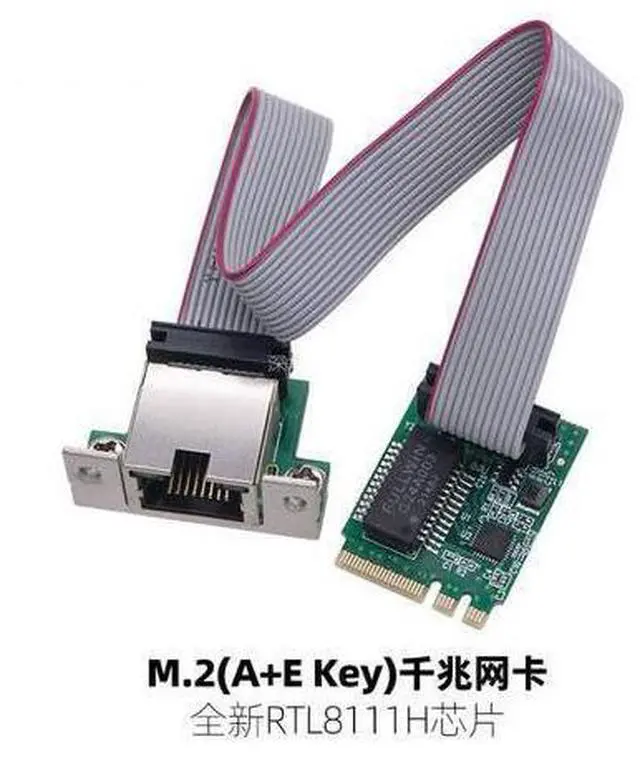 Alt view image 2 of 3 - M.2 A+E Key 2.5G Ethernet LAN Card, RTL8125BG Chip M2 A/E to RJ45 COM Port Network Adapter, 2.5G/1G/100Mbps Gigabit NIC for Desktop PC