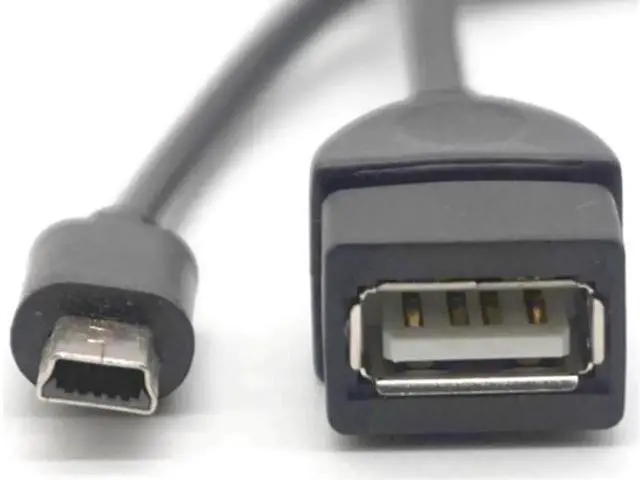 Main image of 3 Pack Mini USB 5Pin Male to USB2.0 A Female OTG Adapter Cable for Phones, Tablets, Cameras & MP3/MP4 Players