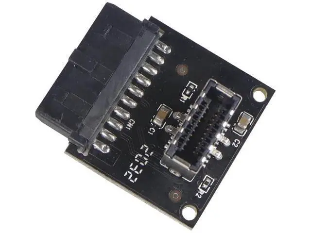 Main image of 1PC Black USB 3.0 20Pin to Type-E Cable, USB 3.1 Front Panel Socket Adapter for Motherboard