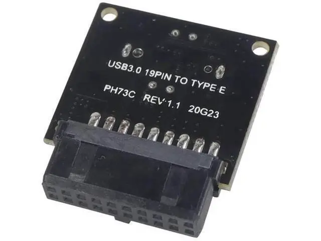 Alt view image 4 of 5 - 1PC Black USB 3.0 20Pin to Type-E Cable, USB 3.1 Front Panel Socket Adapter for Motherboard