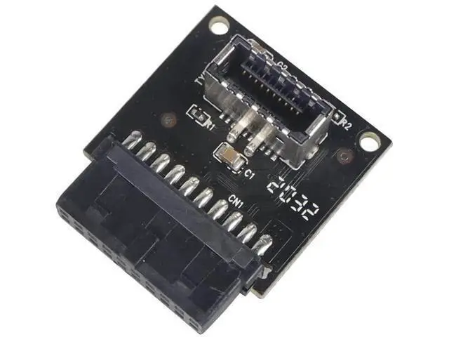 Alt view image 5 of 5 - 1PC Black USB 3.0 20Pin to Type-E Cable, USB 3.1 Front Panel Socket Adapter for Motherboard