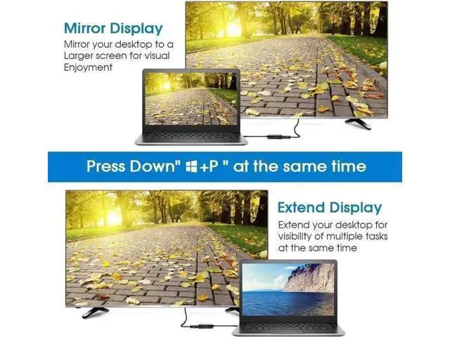 Alt view image 3 of 7 - USB 3.0 to VGA External Video Adapter, 1080P Multi-Monitor Display Graphic Converter Compatible with Windows 7/8/8.1/10/XP PC Laptop Projector