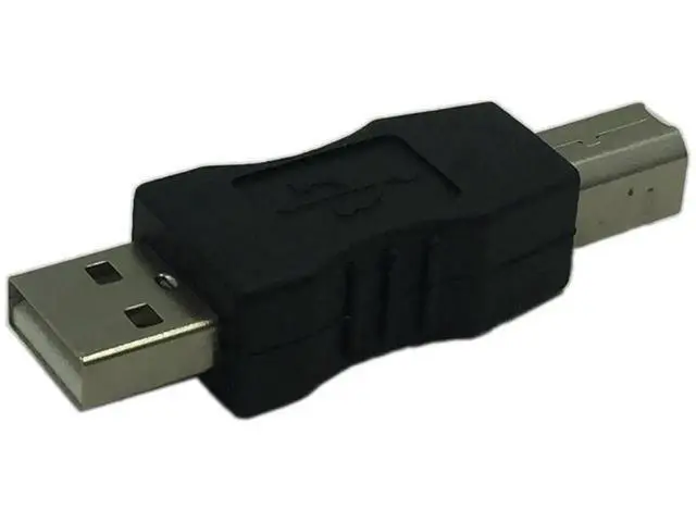 Alt view image 7 of 7 - 2 Pack USB A Male to USB B Male Adapter Converter, Standard USB 2.0 Printer Scanner MIDI Cable Connector Extender