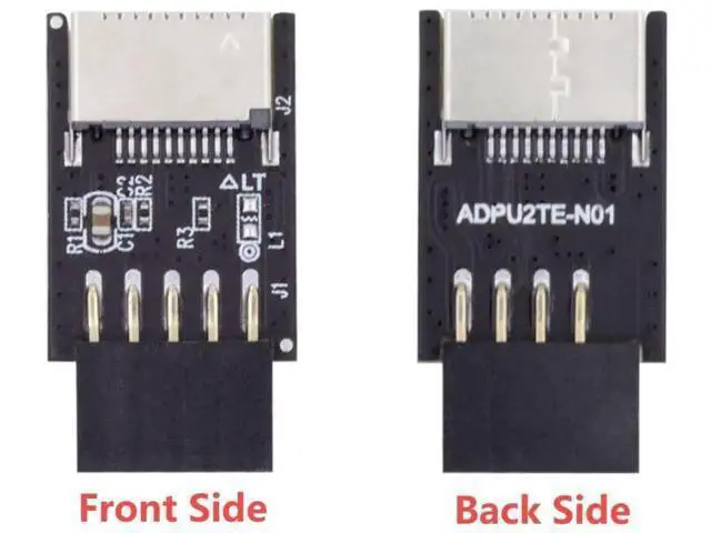 Alt view image 4 of 7 - USB 2.0 9Pin Male to USB 3.1 Type E Key-A Female Adapter, Front Panel Socket to 9Pin Mainboard Header Internal Extension Converter for PC Case