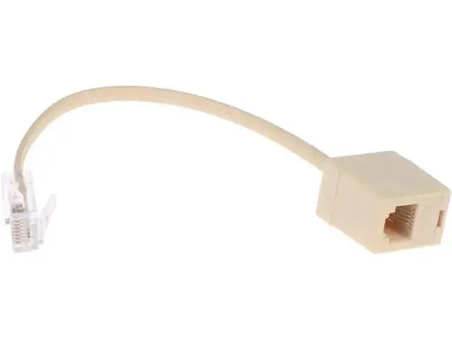 Alt view image 2 of 3 - 20CM RJ45 8P4C Male to RJ11 6P4C Female Adapter Cable, Ethernet Telephone M/F Converter Cord 1 Pack